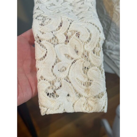 Misha Collection Long Sleeve Lace Bodysuit XS Ivory White Designer Australian - Picture 4 of 10